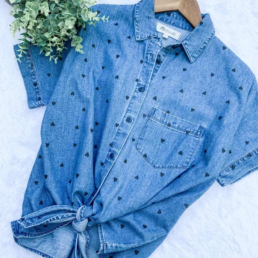 Madewell | Size XS NWT Heart Denim Shirt